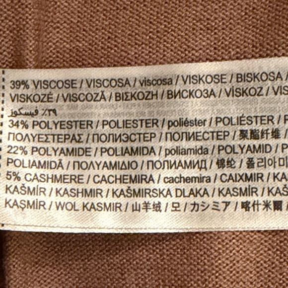 Mango Medium Tan Fine-Knit Turtleneck Sweater/NWT/XL - Picture 10 of 15